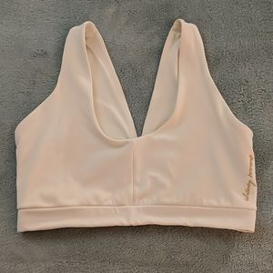 Gymshark x Whitney Simmons V2 white sports bra